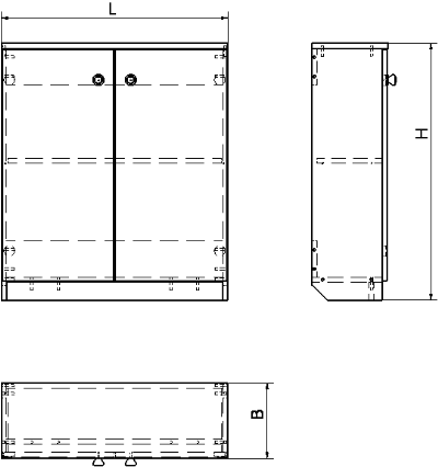 Тумба под доску боковая с полкой и дверьми ТДт
