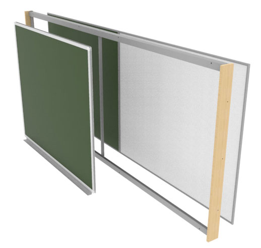 Доска комбинированная с горизонтальным перемещением створки ДГП-1