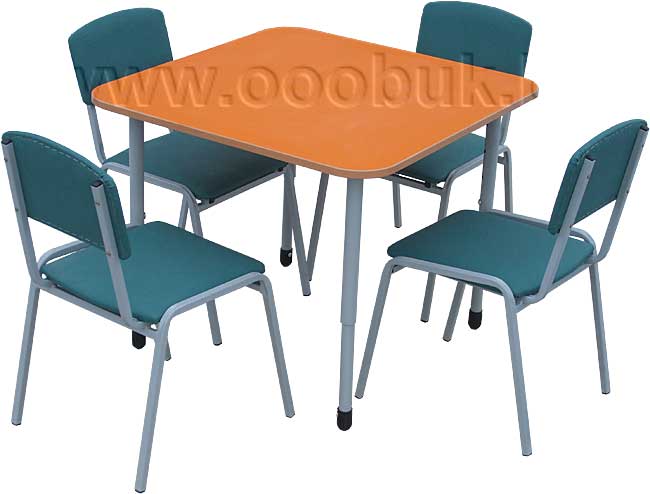 Стол детский СР-700 регулируемый по высоте со стульями детскими полумягкими