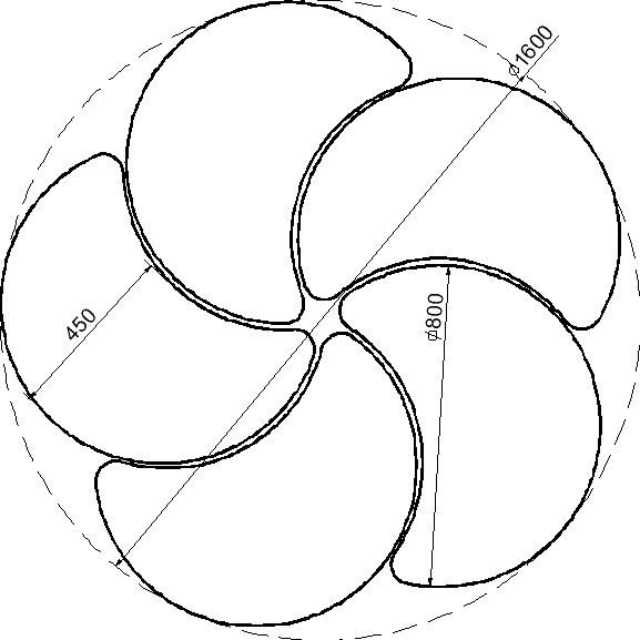 Стол модульный игровой регулируемый "Цветок" СМР-Ц5 Габаритные размеры