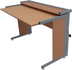 Стол лабораторный с бортиком и регулируемой по высоте полкой СУБ-6п